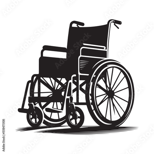 wheelchair isolated on white background
