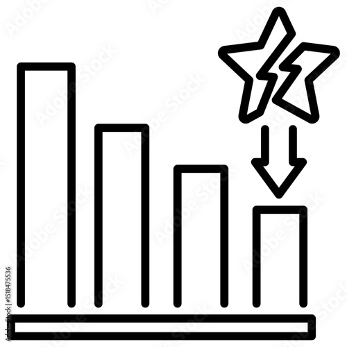 Reputation Loss Line Icon