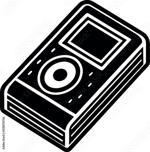 retro mp3 player vector in pastel colors Shallotte white