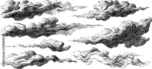 Intricate engraved smoke patterns for artistic and decorative use