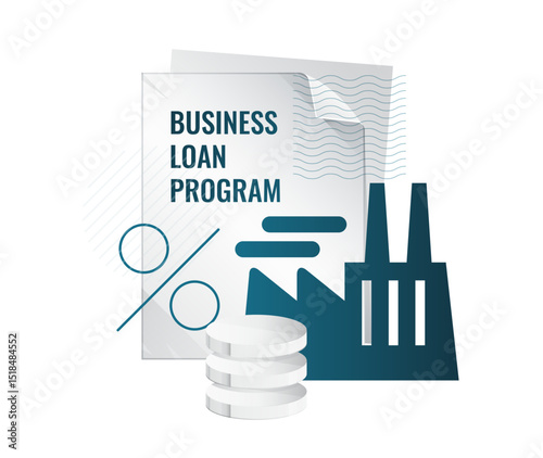 Business Loan to Revive Industry - Abstract Illustration