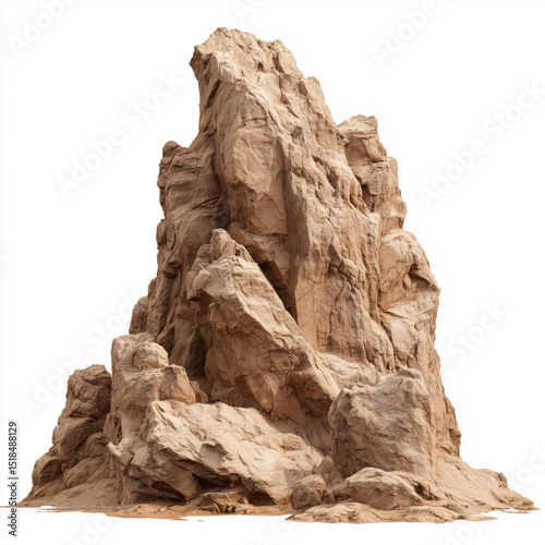 Majestic Rocky Formation - Stunning Desert Landscape , PNG isolated cut out image