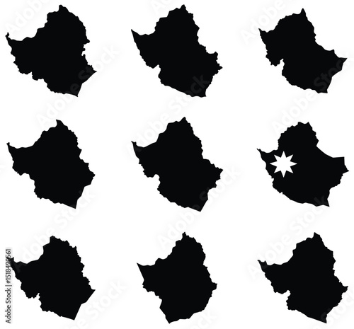 Collection of Silhouettes of Administrative Regions