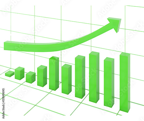 Red Zigzag Upward Arrow Symbolizing Business Growth and Success

