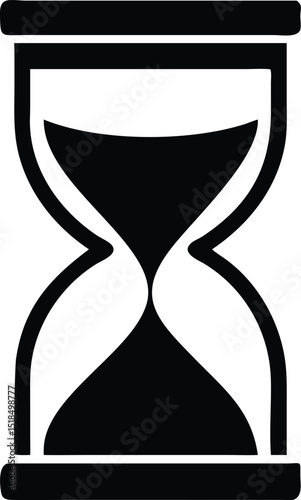 Classic hourglass time passing sandglass icon