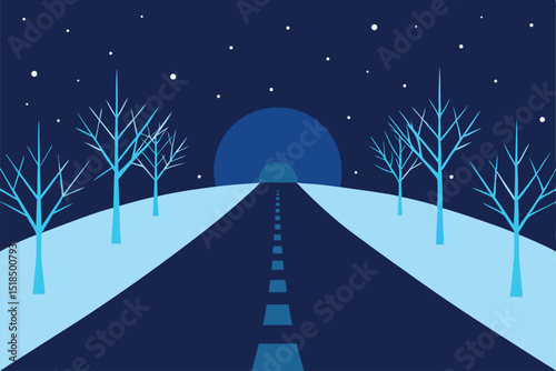 road to the night background