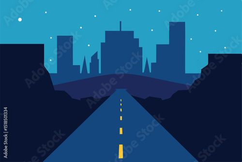 road to the city background