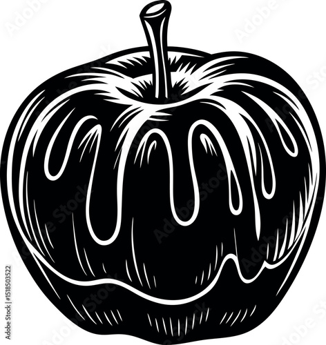 Glossy jelly apple vector in pastel tones white background