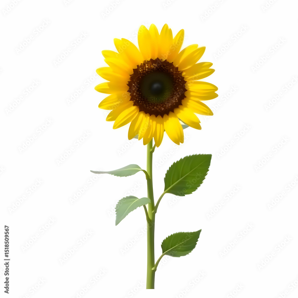 Naklejka premium sunflower isolated on white