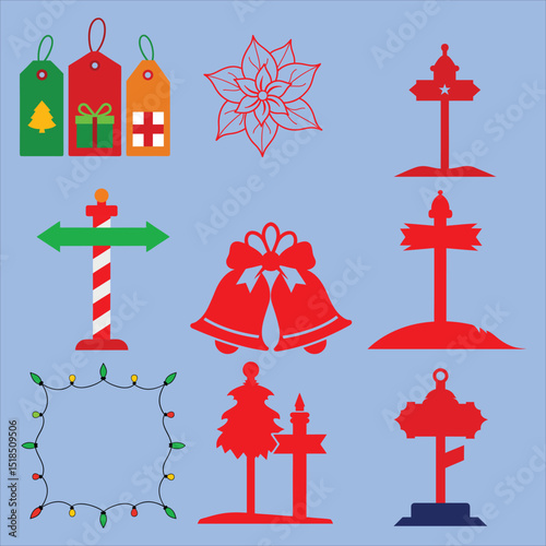 Merry Christmas vector elements 