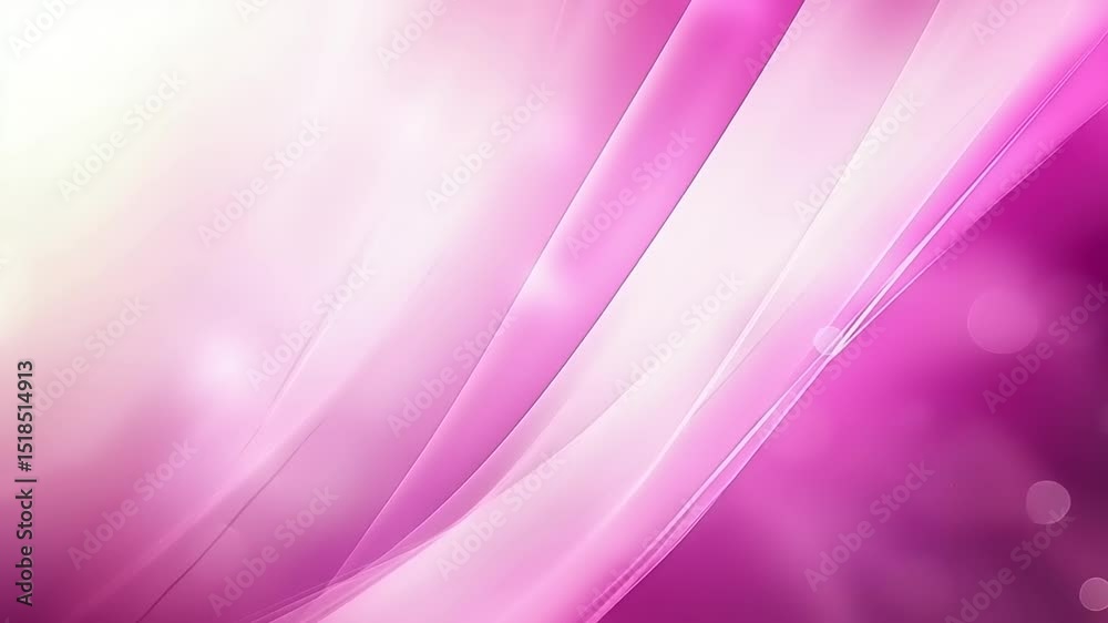 Abstract pink and white design with flowing lines