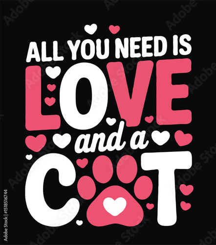  Cat Lover T-Shirt Design