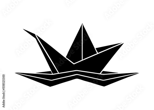 silhouette paper crane