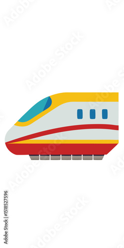 Vector Illustration Of A High Speed Train Public Transportation System
