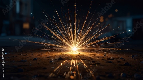 Light bursts with scattered reflections and glowing prismatic highlights.