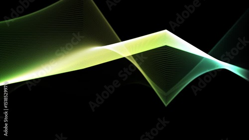 Abstract green and blue light rays create a dynamic digital space with glowing laser lines, perfect for a tech-inspired business backdrop