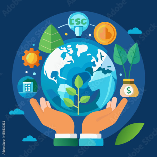 Protecting Our Planet Sustainable Development Goals ESG Concept