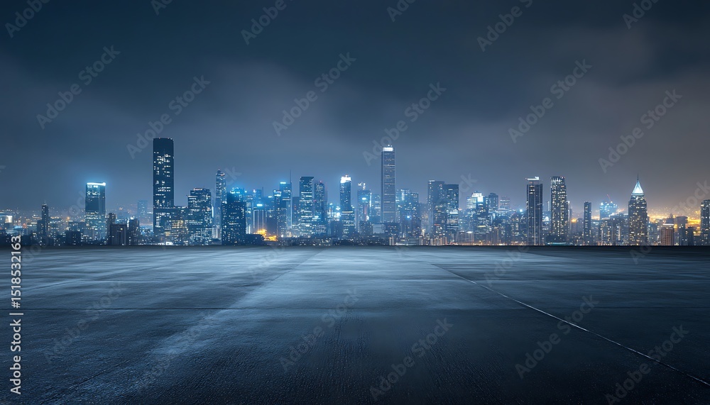 cityscape and skyline of modern city at night in shanghai cityscape and skyline of modern city at night in shanghai