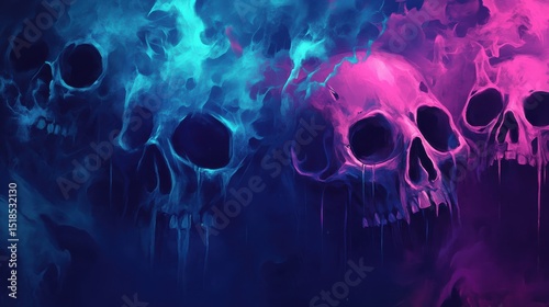 Gloomy and scary background for Halloween, Day of the Dead. Halloween concept. Generative Ai.