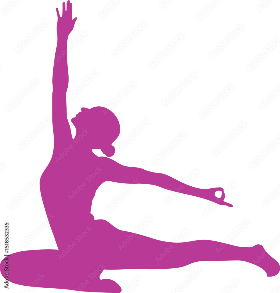 Fototapeta premium Yoga Pose Silhouette