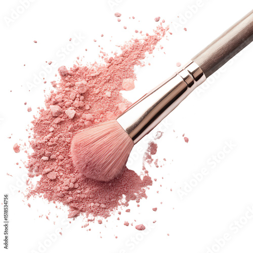 make up brush and powder close up pink powder blow png beauty tool close-up png cosmetic brush action png pink makeup dust png transparent background image photo