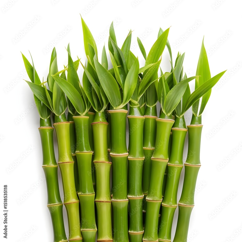 Obraz premium bamboo isolated on white background