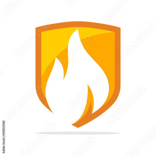 Fire resistant protection management concept illustration icon.