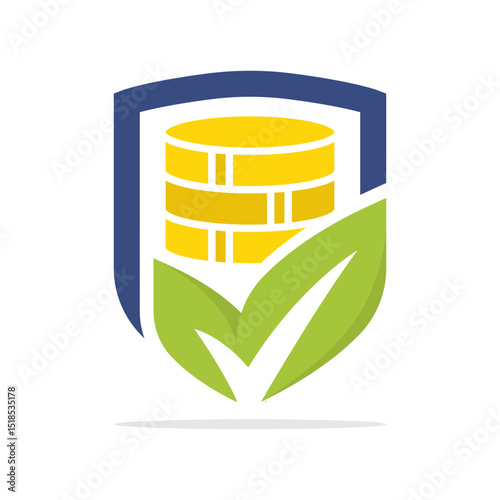 Illustration icon with the concept of growing financial asset protection management.