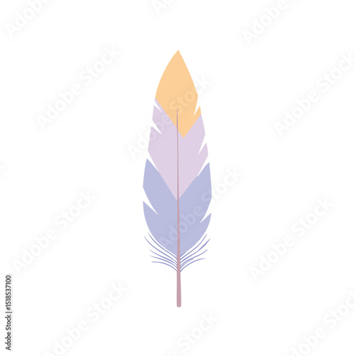 Pastel feather design element 381