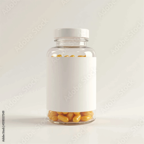 suppliments,3d suppliments bottle,realistic suppliments, transparent suppliment bootlles, tablets, nature,flowers,multiple bottles,medicine,without label,glass jar multi color,capsules, fish capsules