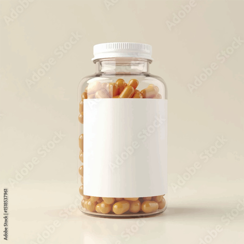 suppliments,3d suppliments bottle,realistic suppliments, transparent suppliment bootlles, tablets, nature,flowers,multiple bottles,medicine,without label,glass jar multi color,capsules, fish capsules