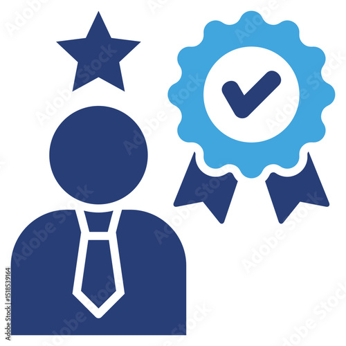 Best Employee Two Color Icon