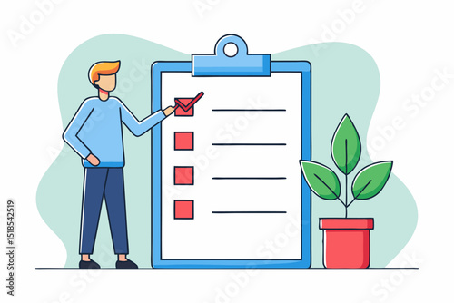 Task checklist, completion mark, work task, office activity, professional job, task management, work organization, goal achievement, task tracking, office work