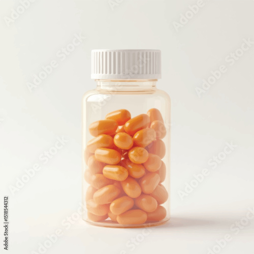 supplement bottle mockup with capsules in it with white label, 3d product mockups,protein jar,medicine bottle with pills,omega 3 capsules,realistic mockups,photography,transparent vitamins bottle