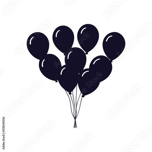 Balloons in a Bunch for Celebrations illustration design