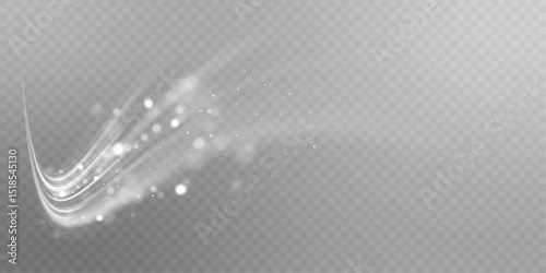 Cold winter wind texture. Holiday vector blizzard. Christmas effect of a cold blizzard. Vector PNG.