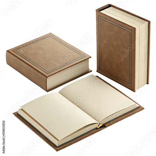 set of closed and open square hardcover books png book collection png hardbound book set png reading material stack png transparent background image