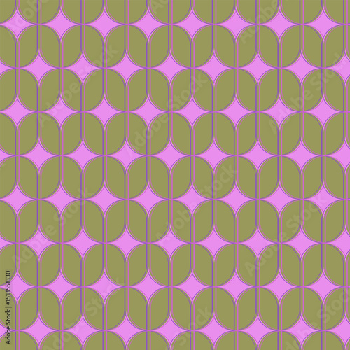 Seamless pattern with hand drawn ornament in style Art Deco. For wrapping paper, home decor other design projects