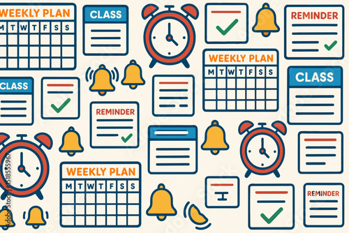 Organizing tasks and schedules with reminders for efficient weekly planning