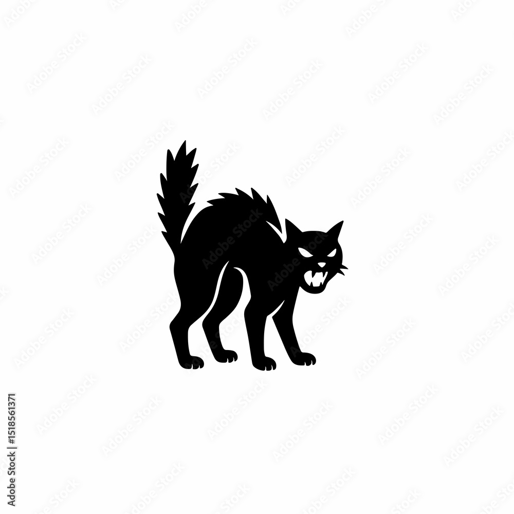 Obraz premium angry cat vector art 