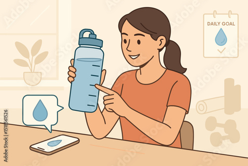 Healthy hydration habits promote wellness for individuals tracking their daily water intake