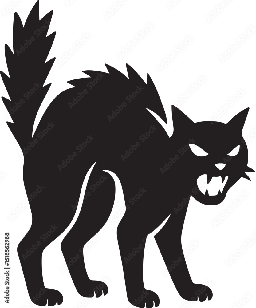 Obraz premium angry cat vector art 