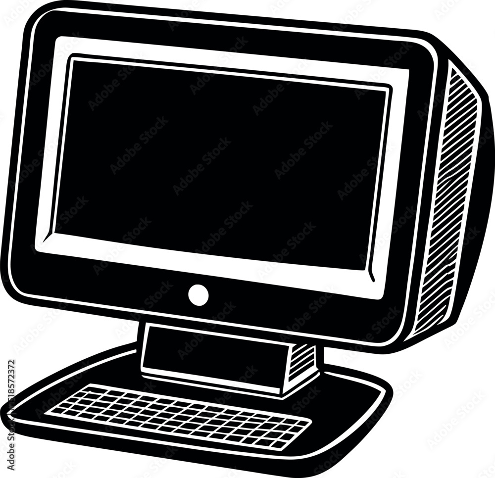 Fototapeta premium Aesthetic Imac Retro Design Vector Shallotte on white background