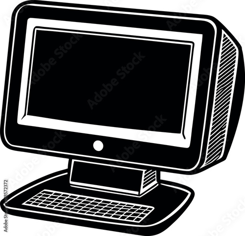 Aesthetic Imac Retro Design Vector Shallotte on white background