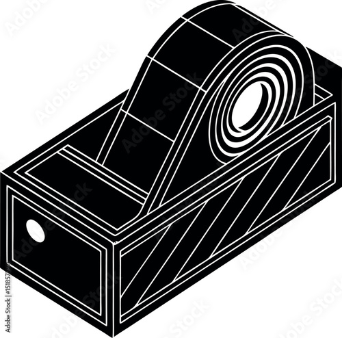 Floating Holographic Tape Dispenser Shallotte on white background