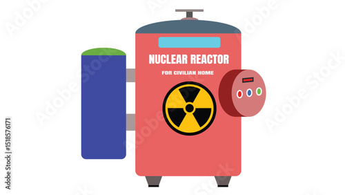 Illustration of a Compact Home Nuclear Reactor Design for Clean Energy