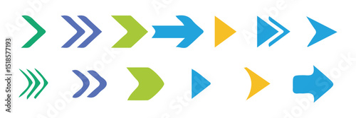 Arrows and Directions set thin and bold rounded icons