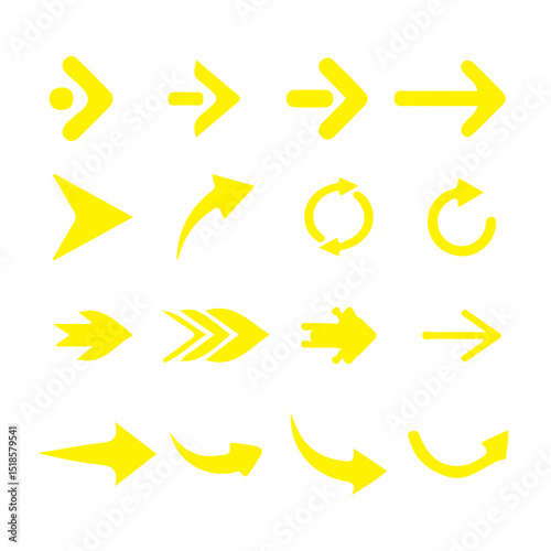 Arrow Symbol Set with different color