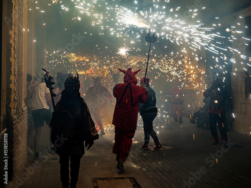 Correfocs of the Valencian Community. Devils and Fireworks Festival photo