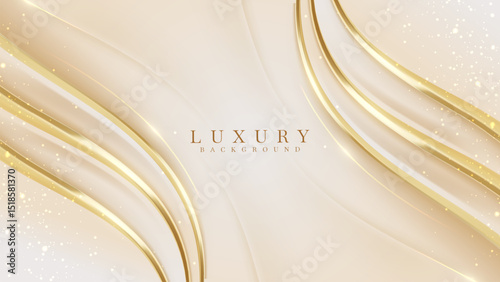 Luxury abstract gold background with glitter light effect decoration.